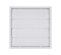 Aolidsive External Gravity Vent Cover Self-Closing Louver Grille for Wall Airflow Optimized Design White ABS for Bathroom Kitchen (5 Inch Vent Interface 125mm)