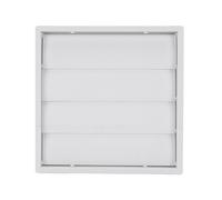 Aolidsive External Gravity Vent Cover Self-Closing Louver Grille for Wall Airflow Optimized Design White ABS for Bathroom Kitchen (6 Inch Vent Interface 150mm)