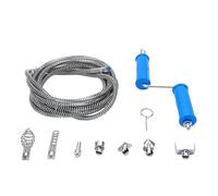 Aolidsive Flexible Pipe Drain Auger Kit, Versatile Clog Cleaner with Drill Attachment for Kitchen and Bathroom Use, 3 Meter Length, Heavy-Duty Alloy Steel