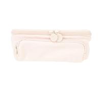 Aolidsive Generous Capacity Triangle Pen Bag Versatile and Stylish 3 Layers Pencil Case Stationery Pouch for School Office and Personal Use