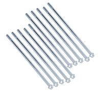 Aolidsive Half Thread Bolt Carbon Steel Hex Head Bolt 10x275 Fine Thread 10 Pcs Lengthened Half Tooth Design for Generator Pump Tiller Garden Machine Lawn Mower Repair (10 * 280)