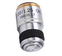 Aolidsive High Definition Achromatic Microscope Objective, Aluminum Alloy and Optical Glass, Bright Imaging and Wide Field of View for Biological Microscopy (S100/1.25 OIL)