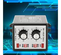 Aolidsive Knob Control Time Switch Relay Timer Relay AC110V Multi Section DIP Range Setting for Panel Control Electrical Timing Use 4 Time Ranges On Off