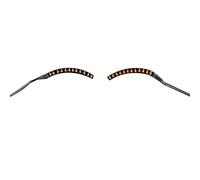 Aolidsive LED False Eyelashes Light, Stylish Luminous Lashes with 3cm LED Lamp for Party Halloween Performance, Red False Eyelashes Kit with Clamp/Holder Controller (Orange)