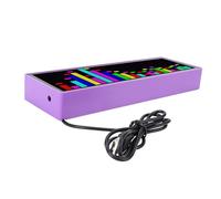 Aolidsive LED Music Spectrum Display, 16x24 RGB Rhythm Light with 12 Dynamic 7 Color Modes, Sound Activated Voice Sensor, USB Powered, for Home Office Decor