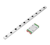 Aolidsive Linear Guide Rail, Bearing Steel Linear Motion Rail with Slide Block 200mm X 9mm, 4 Point Contact, Lubrication Inlet, for Small Automation and Precision Measuring Equipment