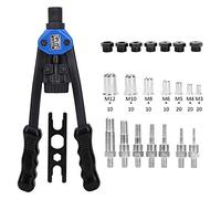 Aolidsive Manual Rivet Nut Gun Hand Tool Threaded Riveter Kit M3 M4 M5 M6 M8 M10 M12 for Metal Plastic Assembly