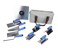 Aolidsive Masonry Hand Tool Set, Brick Cutter Corner Trowel Cement Tray Edges Cutter with 1680D Oxford Cloth Tool Bag for Bricklaying Masonry Cornering Finishing Smoothing