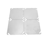Aolidsive Metal Junction Box Cover 4x4 Inch, Rust Resistant Galvanized | Slotted Angle Mounting Plate, Smooth Edge Easy Install, Paintable , Dust and Debris Protection, Fits Square Enclosure,
