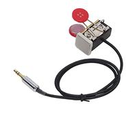 Aolidsive Mini Automatic Morse CW Key Brass Resin Portable Morse Telegraph Key for Radio Enthusiasts Camping POTA SOTA