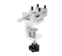 Aolidsive Mini Drill Press Vise, Aluminum Alloy 1.62in Clamping Range | Two-in-one Workbench Clamp, C Clamp 1.73in Jaw, POM Pillars for Non-scratch Grip, Dual Slot for Round and Irregular