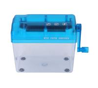 Aolidsive Mini Hand Shredder Portable Paper Shredder Strip Cut Design for Home Office School Use Blue 3mm Entry Width 7.1 X 4.1 X 5.9in Compact Desk Stationery Document Cutting Tool