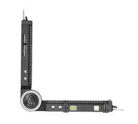 Aolidsive Miter Saw Protractor, ABS Material, Accurate Angle Measurement, Includes Scribing Needles for Carpenters and Plumbers (All Black)