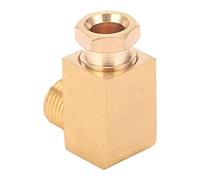 Aolidsive Oil Pipe Fitting Elbow, Brass Connector for Nylon Copper Aluminum Tubes, Square Block Design for Easy Oil Pipe Connection (PL618)
