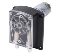 Aolidsive Peristaltic Pump DC24V Gear Motor Micro Constant Pump 1500ml per Min BPT Tube PC Cover 2 Roller Reversible for Dishwasher Sampling Transfer