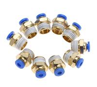 Aolidsive Pneumatic Quick Fittings 20pcs 4mm Air Pipe Connector, M5 Thread Straight Push in for PU Hose, 1.32MPa High Pressure Clean Compressed Air Tools Kit for Industrial Automation (PC4-2