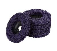 Aolidsive Poly Strip Wheel 5Pcs Angle Grinder Discs 10000rpm 60# for Paint Rust Removal, Nylon Cord Reinforced Polyurethane Coated Stripping Tool for Metal Wood Surface Cleaning