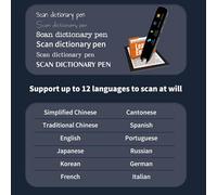 Aolidsive Scan Translation Pen, ABS Plastic Multilingual Translator with 2.75M Word Database, 117 Languages Online Support for Students Travelers Professionals