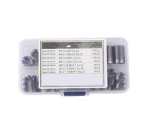 Aolidsive Self Tapping Thread Insert 302 Stainless Steel Thread Repair Kit with Storage Box/Cover 50Pcs Set for Metal Reinforcement Mechanical Components