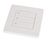 Aolidsive Smart Control Panel, PVC 3 Gang Smart Switch Control Panel AC100 to 240V, App Timing Rebound Type, 10A, for Home Wall Lighting on IOS (White)