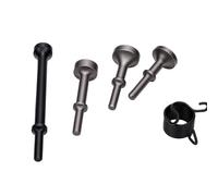 Aolidsive Smoothing Air Hammer Bit Set 10mm Shank Alloy Steel | Pneumatic Chisel Kit with Flat Oval Extended Tips, Spring Retainer, Fits 150-250mm Hammers, Rust Removal, Auto Repair,
