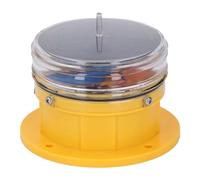 Aolidsive Solar Beacon Light, Yellow LED Solar Navigation Light, 360 Degree Visibility for Marine Use, Ideal for Yacht and Pontoon Lighting
