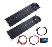 Aolidsive Solar Panel Kit Portable Solar Panel Set with 40A Controller 2 USB 5V 2A Ports 50W 18V for Home RV Boat Trailer Farm Power Use