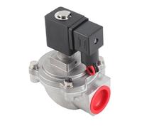 Aolidsive Solenoid Valve DMF-Z-25 2 Way Right Angle Pulse Valve Aluminum Alloy Electromagnetic Control for Dust Collector Systems 24V DC 12V- 0.2-0.8MPa -5 to 140°F (24V)