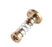 Aolidsive Spring Loaded Nut Brass Anti Backlash Nut T8 8mm 2mm Pitch 8mm Lead for 3D Printer Lead Screw CNC Router Engraving Machine with Reduction Precise Motion Easy Install