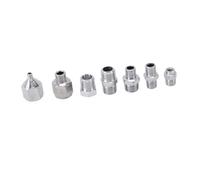 Aolidsive Stainless Steel Airbrush Adapter Set 7Pcs Air Compressor Fittings Kit 1/4 1/8 NPT Quick Release Universal Coupler for Iwata Paasche Spray Gun