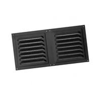 Aolidsive Stainless Steel Gable Vent Cover with Louver Design for Effective Exhaust Management in Residential and Commercial Spaces 6x12in (Black)