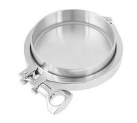 Aolidsive Stainless Steel Sanitary Pipe Fittings, 102mm 4 Inch End Cap with Weld Ferrule Clamp and Silicone Gasket, for Beer Pharmacy Dairy Food Beverage Daily Machinery Manufacturers