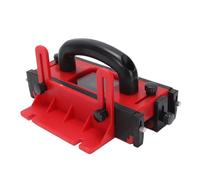 Aolidsive Table Saw Push Block, Transparent Window for Alignment Adjustable Support Leg Non Slip Strips 3 Tail Hooks 2 Side Legs, with Replaceable Non Slip Strips, for Table Saws Router