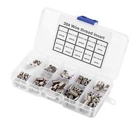 Aolidsive Thread Repair Insert 150pcs Stainless Steel SS304 Type Screw Repair Sleeve Kit with Plastic Box for M3 M4 M5 M6 M8 Threaded Inserts