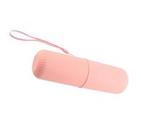 Aolidsive Travel Toothbrush Case, Portable PP Material Travel Toothbrush Holder, Slip Resistant Design with Cover, Ideal for Home or (Pink)
