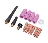 Aolidsive Welding Torch Accessories, Copper and Ceramic Material, 16 Pieces Kit for 17 18 26 Welding Torches with Durable Nozzles and Clips