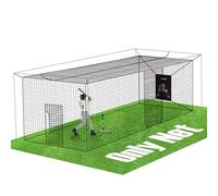 AOLIGEIJS Baseball Softball Batting Cage Net with Realistic Catcher, Net Only, Backyard Practice Batting Cage Net, Heavy Duty Multi-Purpose Sports Net with Door, 20x10x10FT