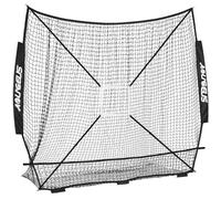 AOLIGEIJS Replacement 7' x 7' Baseball Softball Net (NET ONLY),with Large Ball Collection System,Frame Not Included (Black)