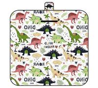 Aoligeinb Dinosaurs Print Picnic Blanket Beach Blanket Waterproof & Sandproof Large Picnic Mat with Carrying Handle Outdoor Blanket for Park Travel Camping Tent Gathering