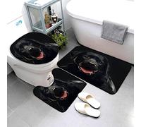 AOLIGL Bath Mat Non Slip Kids Labrador Hound Black Bath Mat Absorbent Fast Dry Microfiber Bath Mat 50 x80 Bath Mat Kids Soft Bath Mat for Bathtub
