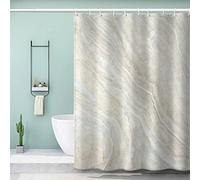 AOLIGL Shower Curtain 200x220 Extra Long Shower Curtains 220 Drop, Marble Shower Curtain Personalised Shower Curtain Polyester Fabric White Bathroom Curtains Long