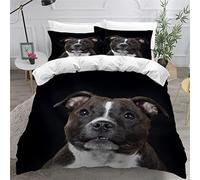 AOLIGL Super King Size Duvet Cover Set Staffordshire Bull Terrier Duvet Cover Personalised Comforter Cover King Size Bedding Sets Luxury Bedroom Decor 3Pcs Polyester