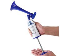 AOLIHAN Pump Air Horn for Safety Airhorns Horn Loud Hand-held Air Horn for Boat Aluminum+ABS Loud Noise Makers for Sporting Events Graduation Parties Aggressive Animals etc. (Handheld Air horn blue)