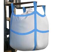 Aolikebao FIBC Bulk Bag,One Ton Bag, 35.4"L x 35.4"W x 43.3"H,3300lbs SWL Safty Factor 3:1,Woven Polypropylene Bags,Duffle Top Flat Bottom (1)