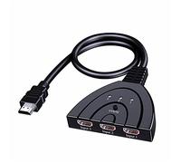 Aolirot HDMI Switch 3 in 1 Out - Splitter and Splitter HD 1080p 3D for HDTV/Xbox/PS3/PS4/Apple TV/Fire Stick/BLU-Ray DVD-Player - Audio Video Selectors