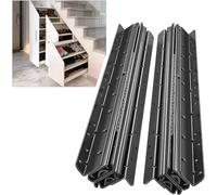 AOLISHENG Bottom Mount Heavy Duty Drawer Runners Under Stairs 600-1450mm 120kg Load Capacity Undermount Heavy Duty Drawer Slides Black Full Extension Ball Bearing Hidden Rails, 1 Pair