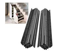 AOLISHENG Bottom Mount Heavy Duty Drawer Runners Under Stairs 800-1850mm 120kg Load Capacity Undermount Heavy Duty Drawer Slides Black Full Extension Ball Bearing Hidden Rails, 1 Pair