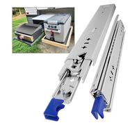 AOLISHENG Heavy Duty Drawer Runners 450mm 120Kg Load Capacity Heavy Duty Drawer Slides Draw Runners, Ball Bearing Full Extension Draw Sliding Rails Sliders Side Mount 1 Pair, 18 inch with Lock