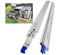 AOLISHENG Heavy Duty Drawer Runners Drawer Slides with Lock 650mm Draw Runners Load Capacity 110Kg Ball Bearing Full Extension Draw Sliding Rails Sliders Side Mount 1 Pair, 26inch