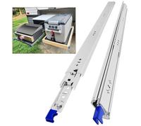 AOLISHENG Heavy Duty Drawer Runners Drawer Slides with Lock 850mm Draw Runners Load Capacity 100Kg Ball Bearing Full Extension Draw Sliding Rails Sliders Side Mount 1 Pair, 34inch